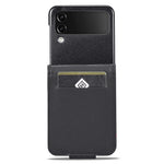 LC.IMEEKE For Samsung Galaxy Z Flip3 5G PU Leather Case Carbon Fiber Texture Card Holder Phone Cover