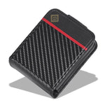LC.IMEEKE For Samsung Galaxy Z Flip3 5G PU Leather Case Carbon Fiber Texture Card Holder Phone Cover