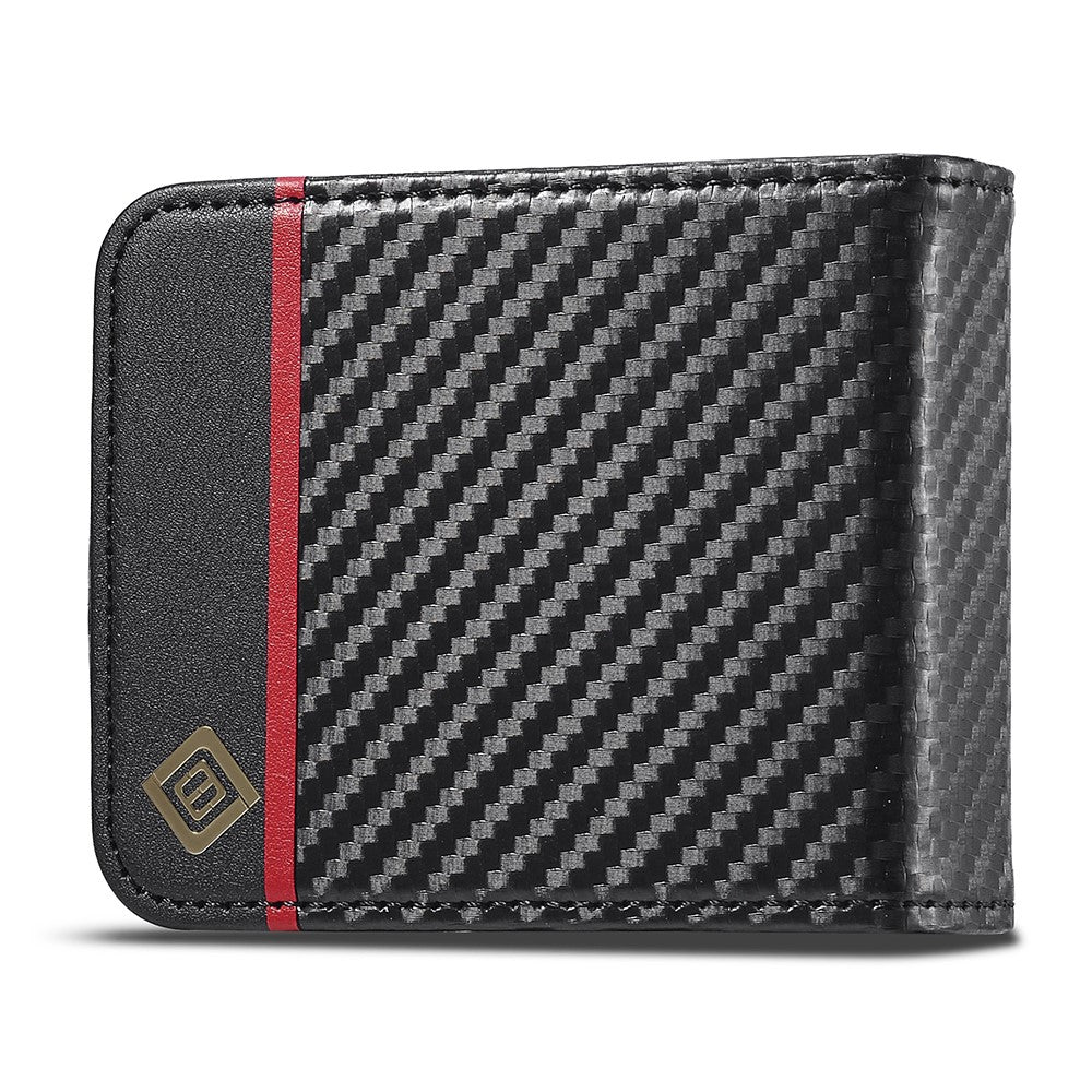 LC.IMEEKE For Samsung Galaxy Z Flip3 5G PU Leather Case Carbon Fiber Texture Card Holder Phone Cover