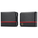 LC.IMEEKE For Samsung Galaxy Z Flip3 5G PU Leather Case Carbon Fiber Texture Card Holder Phone Cover