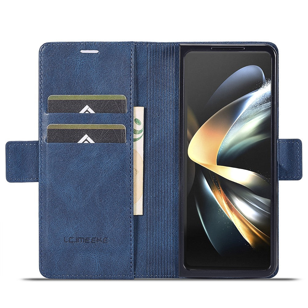 LC.IMEEKE For Samsung Galaxy Z Fold5 5G RFID Blocking Phone Case Wallet PU Leather Stand Cover