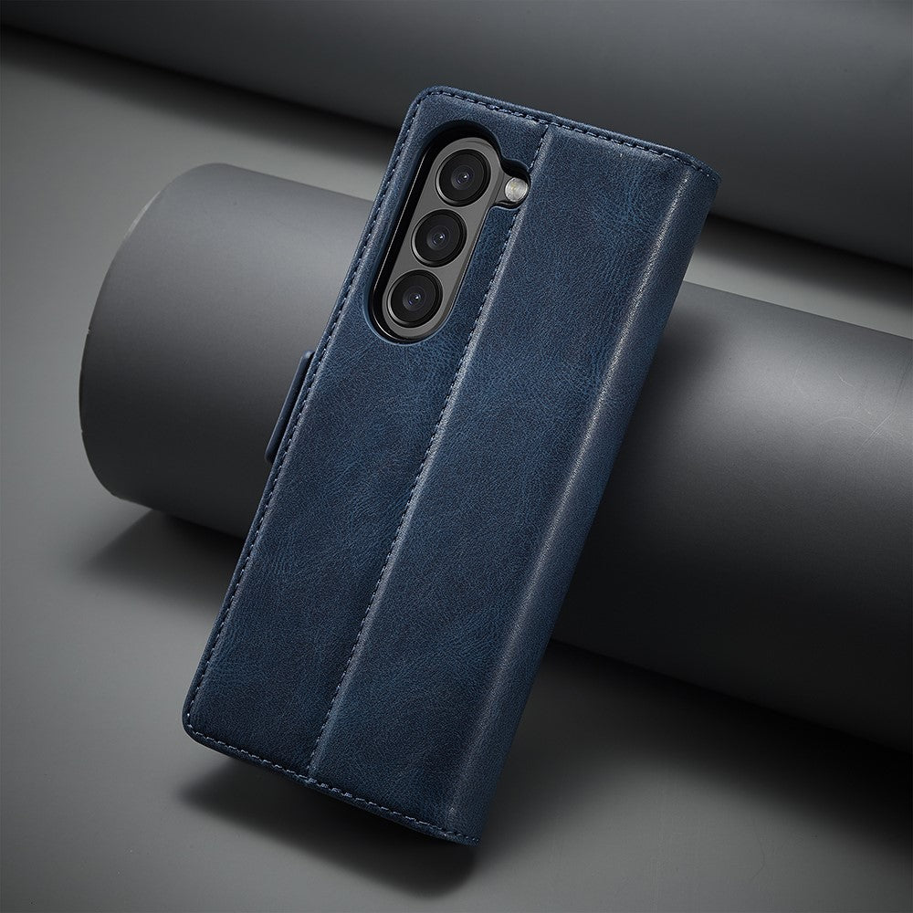 LC.IMEEKE For Samsung Galaxy Z Fold5 5G RFID Blocking Phone Case Wallet PU Leather Stand Cover
