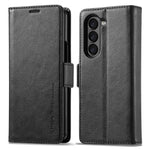 LC.IMEEKE For Samsung Galaxy Z Fold5 5G RFID Blocking Phone Case Wallet PU Leather Stand Cover