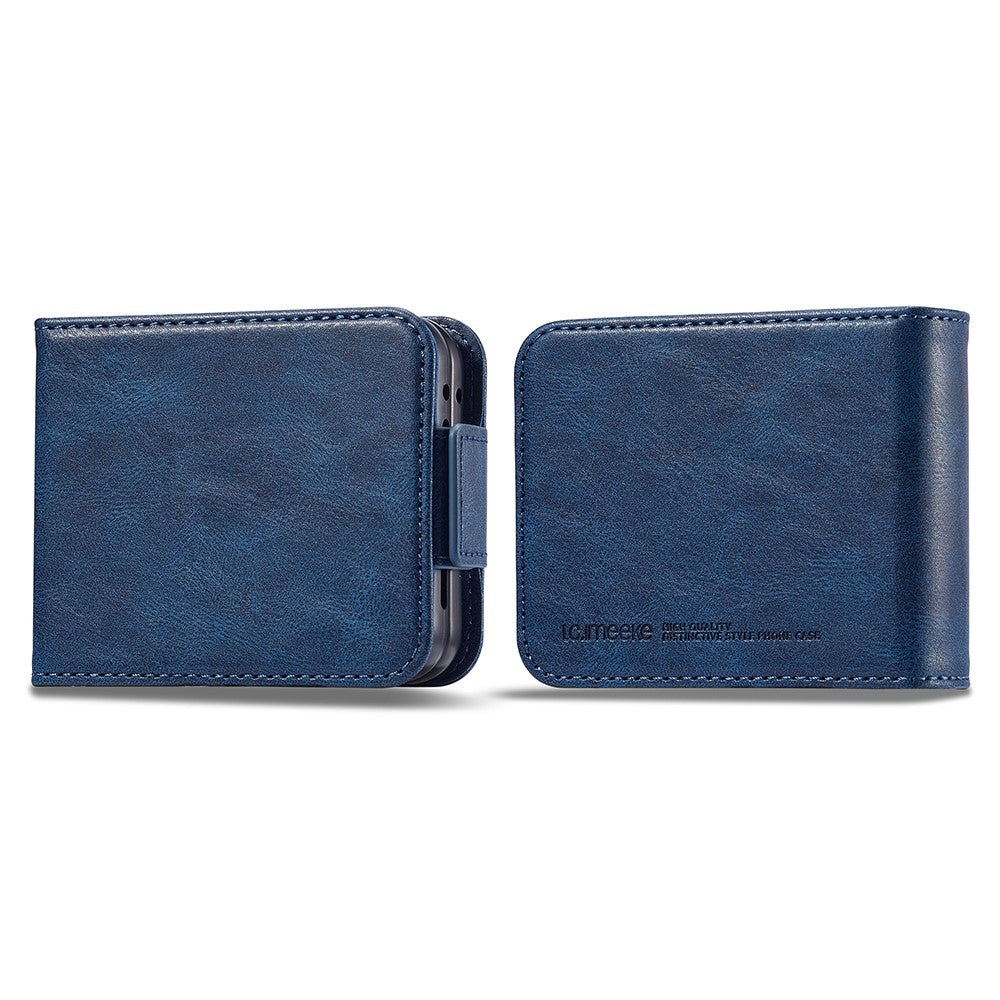 LC.IMEEKE For Samsung Galaxy Z Flip5 5G PU Leather Phone Cover RFID Blocking Card Slot Case