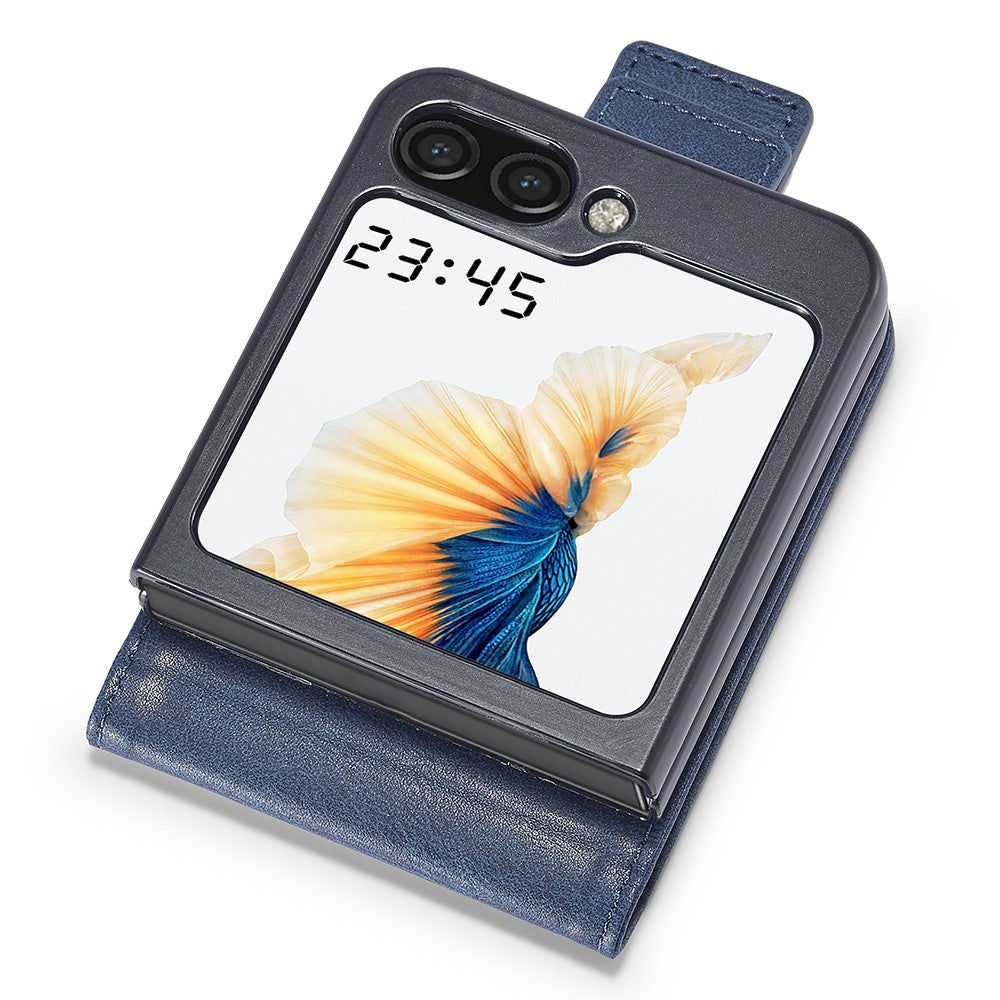 LC.IMEEKE For Samsung Galaxy Z Flip5 5G PU Leather Phone Cover RFID Blocking Card Slot Case