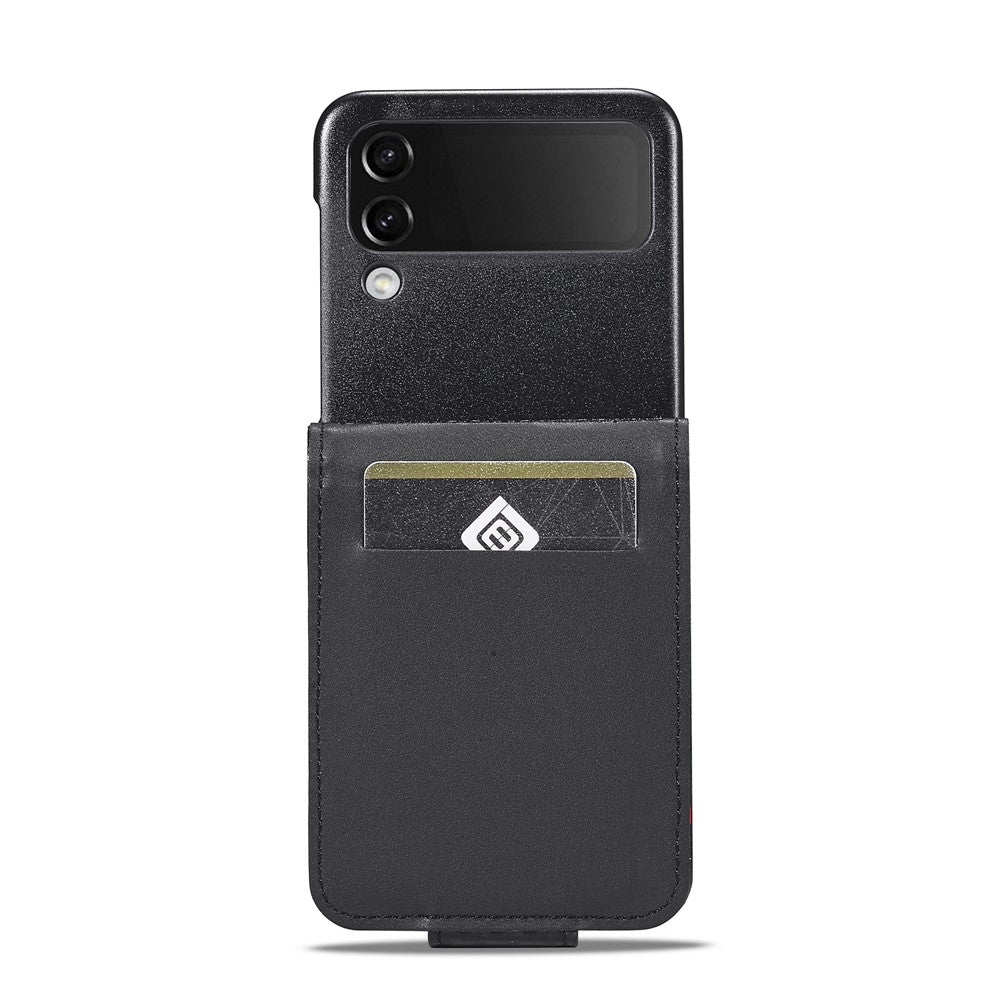 LC.IMEEKE Läderfodral till Samsung Galaxy Z Flip4 5G, Korthållare med Kolfibertextur