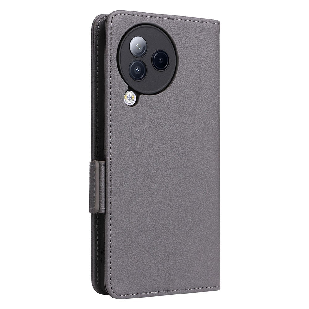 Xiaomi Civi 3 5G Plånboksfodral PU-läder Litchi-textur Stativskyddande fodral med handrem