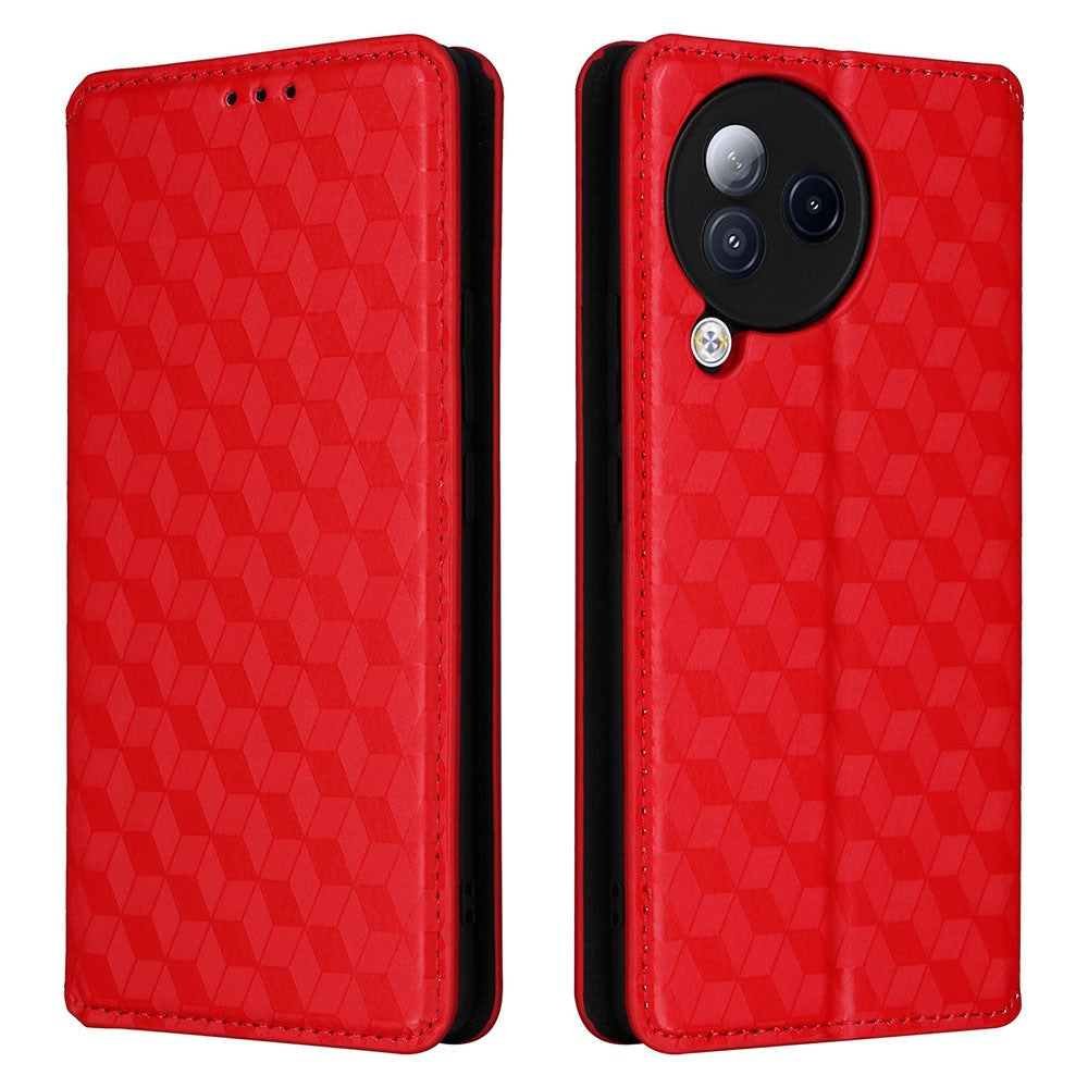 For Xiaomi Civi 3 5G Rhombus Imprinted Stand Case PU Leather Wallet Phone Cover