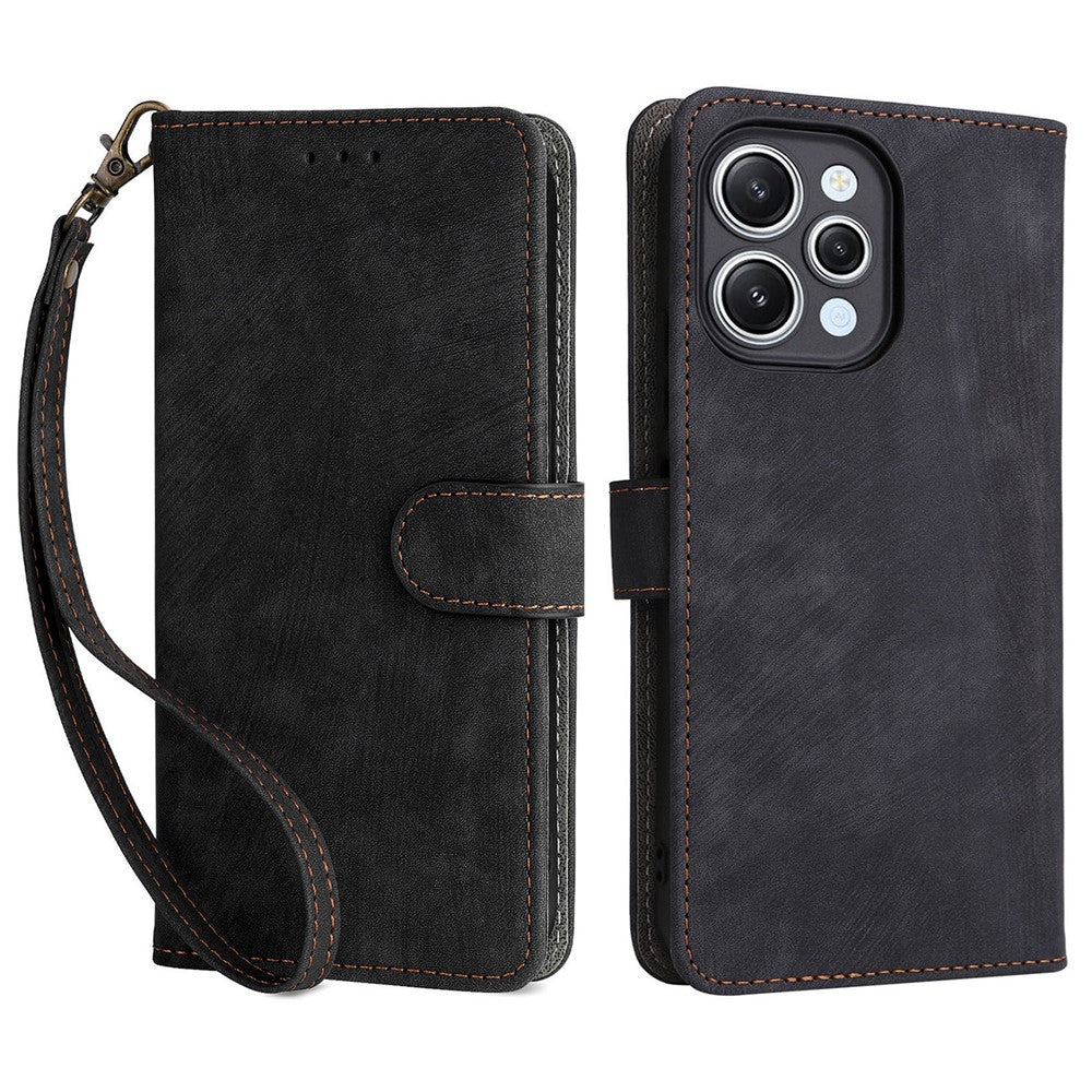 For Xiaomi Redmi 12 4G / 12 5G (Global) / Note 12R 5G / Poco M6 Pro 5G RFID Blocking Wallet Stand Cover Anti-drop Leather Phone Case