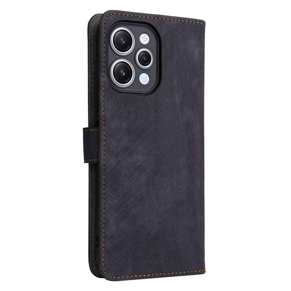 For Xiaomi Redmi 12 4G / 12 5G (Global) / Note 12R 5G / Poco M6 Pro 5G RFID Blocking Wallet Stand Cover Anti-drop Leather Phone Case