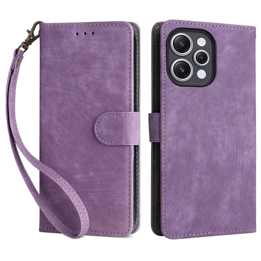 For Xiaomi Redmi 12 4G / 12 5G (Global) / Note 12R 5G / Poco M6 Pro 5G RFID Blocking Wallet Stand Cover Anti-drop Leather Phone Case