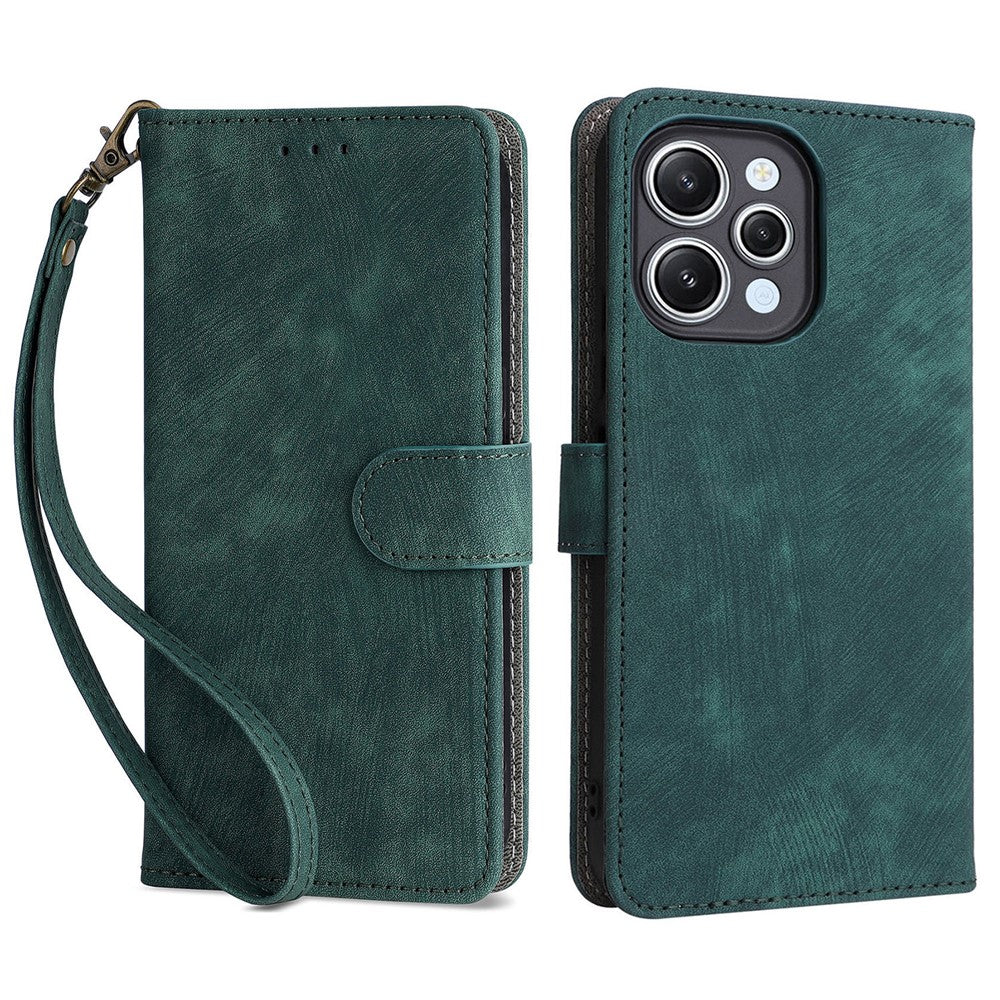 For Xiaomi Redmi 12 4G / 12 5G (Global) / Note 12R 5G / Poco M6 Pro 5G RFID Blocking Wallet Stand Cover Anti-drop Leather Phone Case