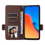 Xiaomi Redmi 12 4G / 12 5G (Global) / Note 12R 5G / Poco M6 Pro 5G Litchi Texture Stand Phone Case Anti-fall PU Leather Fold Cover