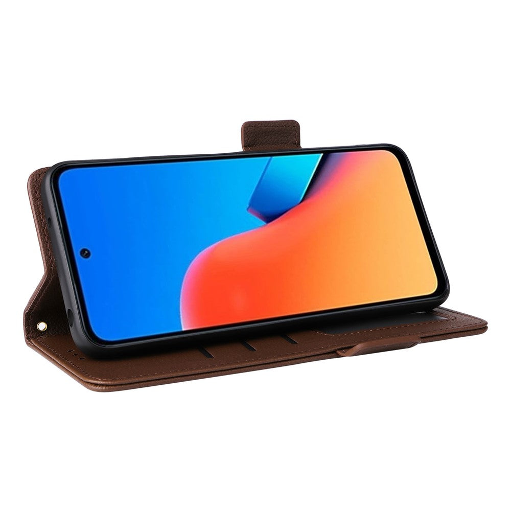 Xiaomi Redmi 12 4G / 12 5G (Global) / Note 12R 5G / Poco M6 Pro 5G Litchi Texture Stand Phone Case Anti-fall PU Leather Fold Cover