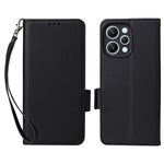 Xiaomi Redmi 12 4G / 12 5G (Global) / Note 12R 5G / Poco M6 Pro 5G Litchi Texture Stand Phone Case Anti-fall PU Leather Fold Cover