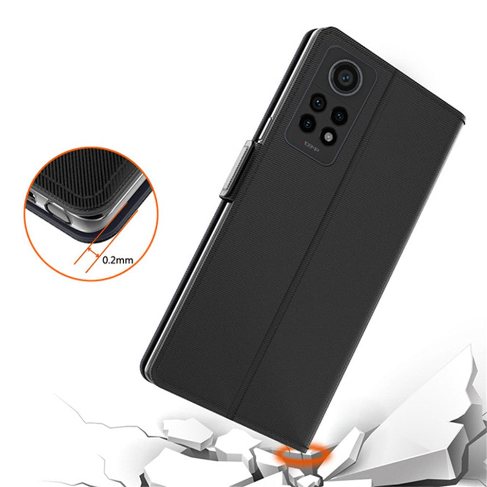 Xiaomi Redmi Note 12 Pro 4G / Redmi Note 11 Pro 4G (MediaTek) / 5G (Qualcomm) PU-läderfodral med spegeldesign, korthållare