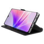 PU Leather Mobile Phone Case for Oppo A78 5G , Built-in Mirror Card Holder Phone Stand Cover Shell