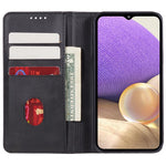 For Samsung Galaxy A25 5G (Global) (161.0 x 76.5 x 8.3mm) Wallet Calf Texture Phone Case Shockproof PU Leather Shell Flip Stand Cover