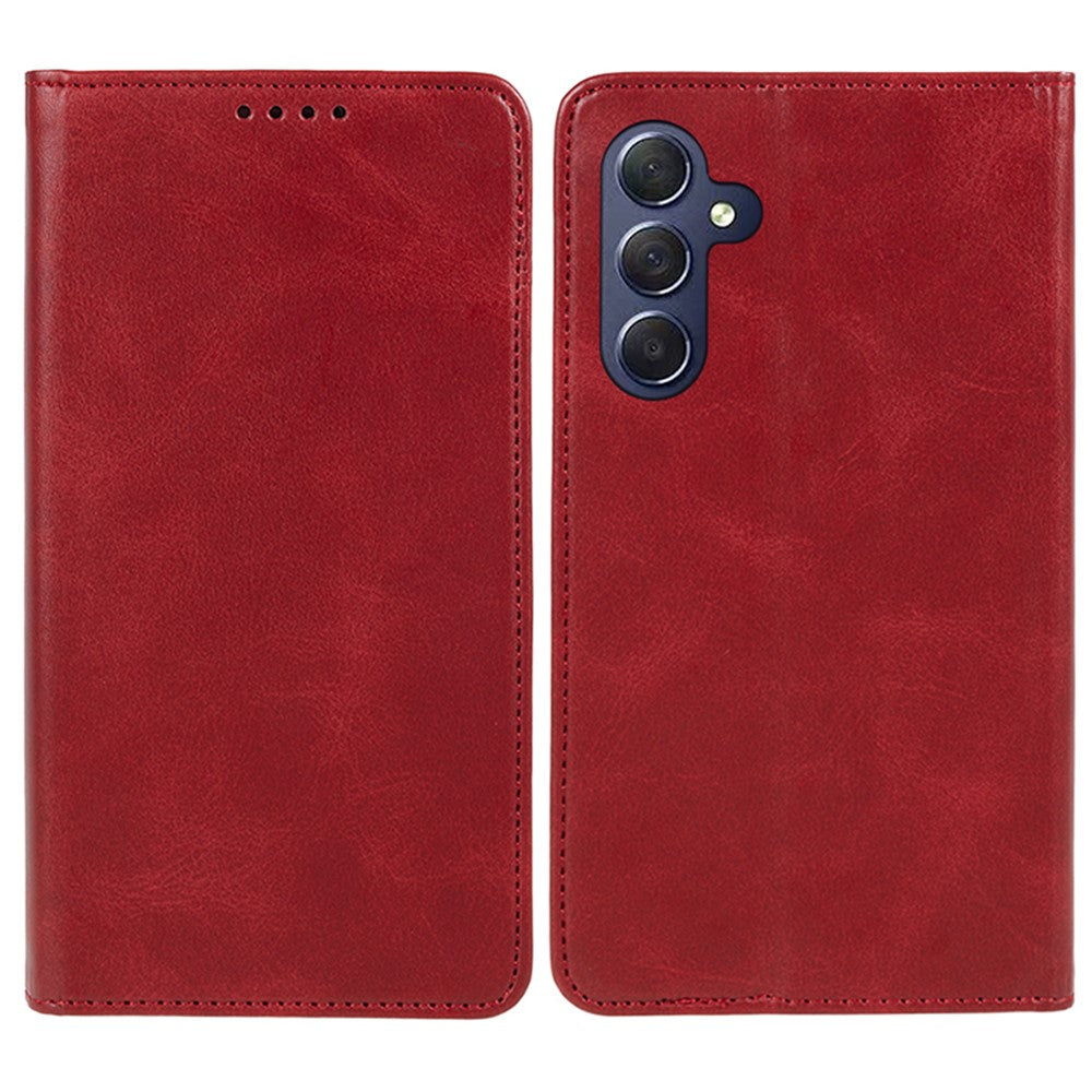 For Samsung Galaxy A25 5G (Global) (161.0 x 76.5 x 8.3mm) Wallet Calf Texture Phone Case Shockproof PU Leather Shell Flip Stand Cover