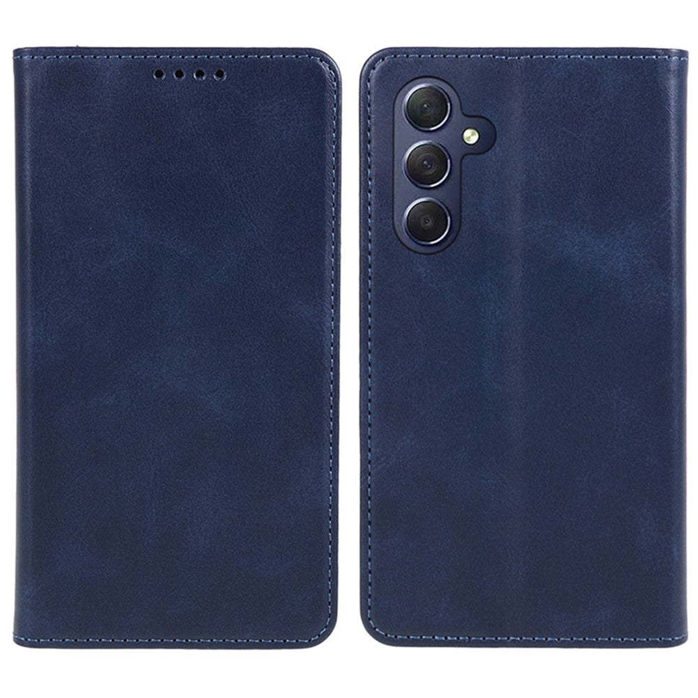For Samsung Galaxy A25 5G (Global) (161.0 x 76.5 x 8.3mm) Wallet Calf Texture Phone Case Shockproof PU Leather Shell Flip Stand Cover