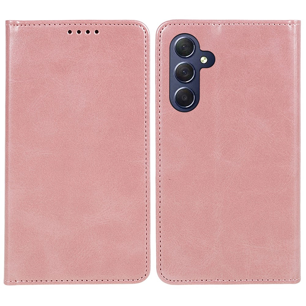 For Samsung Galaxy A25 5G (Global) (161.0 x 76.5 x 8.3mm) Wallet Calf Texture Phone Case Shockproof PU Leather Shell Flip Stand Cover