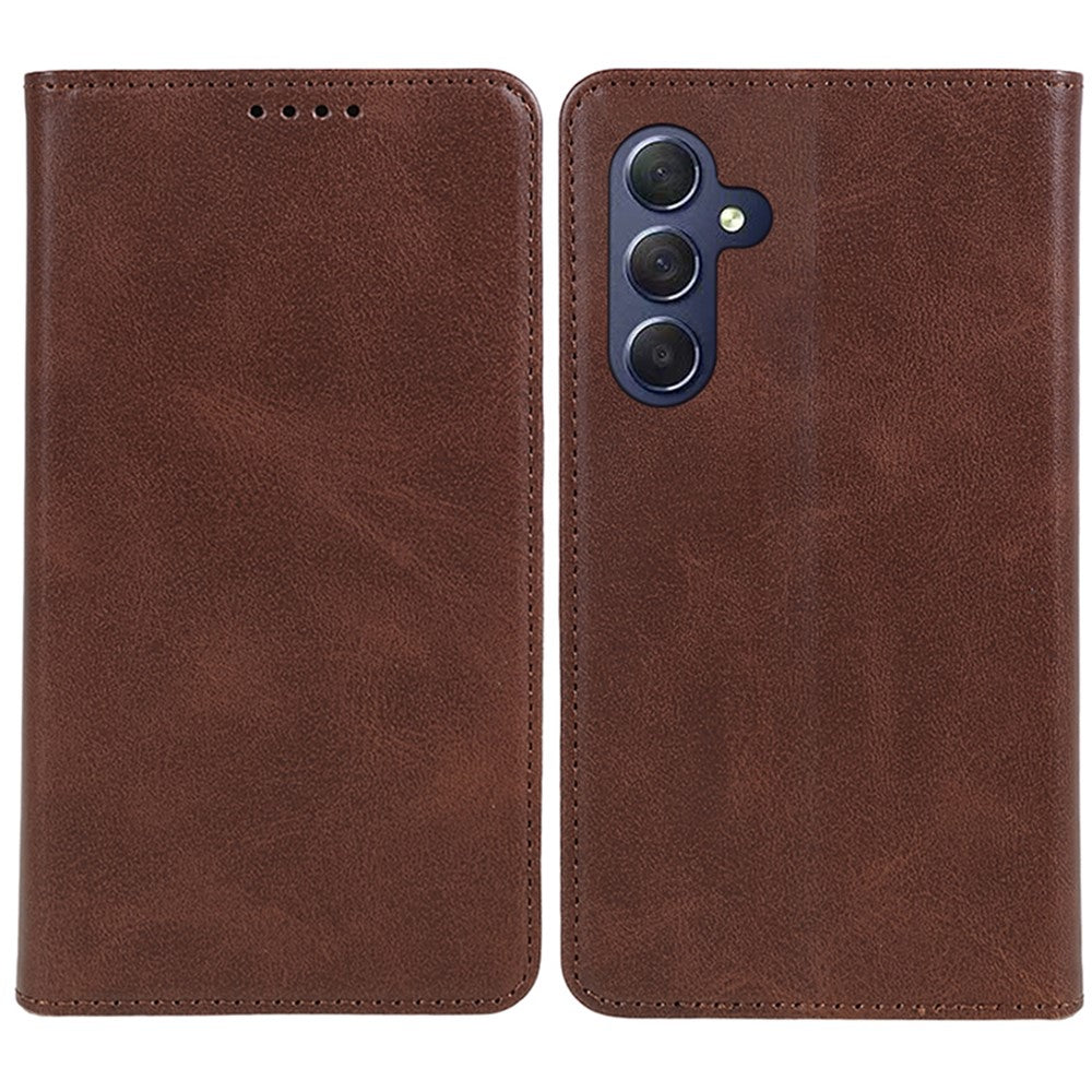 For Samsung Galaxy A25 5G (Global) (161.0 x 76.5 x 8.3mm) Wallet Calf Texture Phone Case Shockproof PU Leather Shell Flip Stand Cover