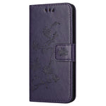 For Xiaomi Redmi 12 4G Wallet Stand Phone Case Butterfly Flower Imprinted PU Leather Cover
