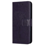 Wallet Case for Samsung Galaxy S23 FE Owl Tree Imprinted PU Leather Stand Phone Cover