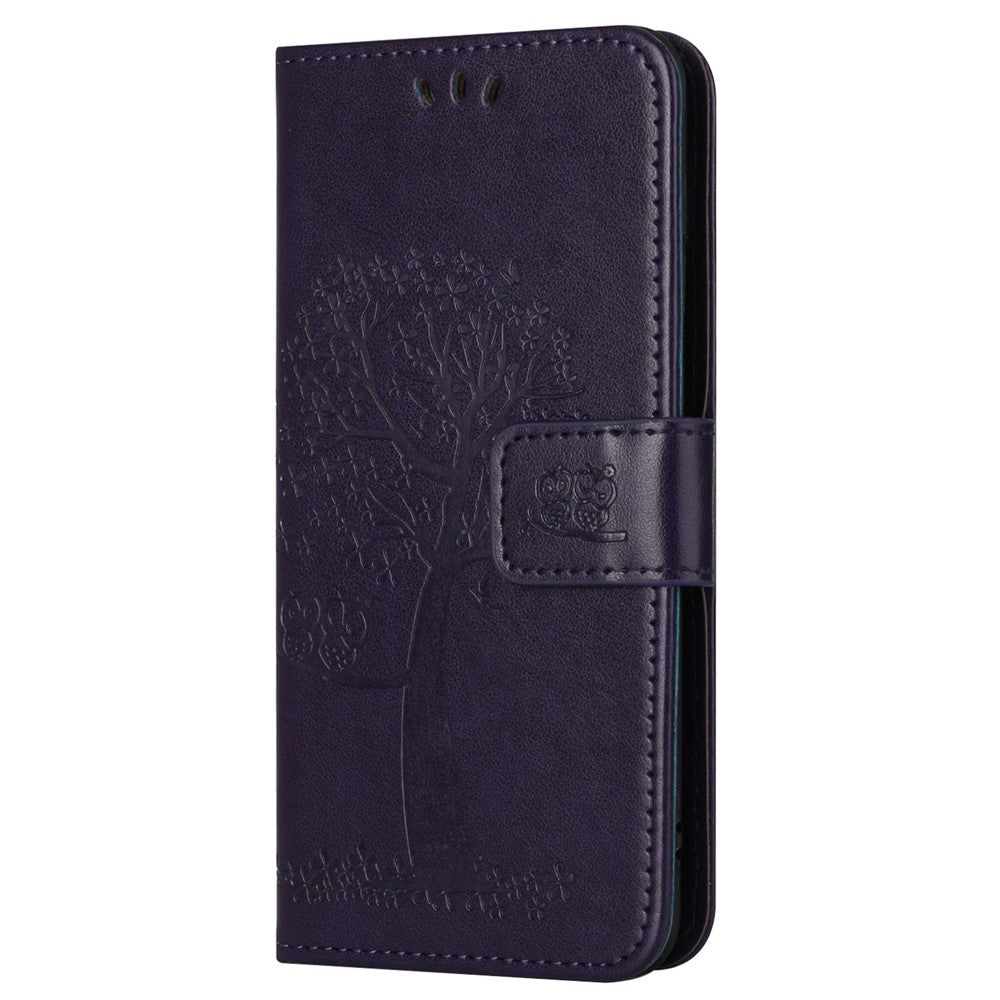 Wallet Case for Samsung Galaxy S23 FE Owl Tree Imprinted PU Leather Stand Phone Cover