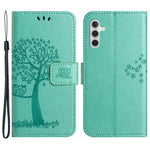 Wallet Case for Samsung Galaxy S23 FE Owl Tree Imprinted PU Leather Stand Phone Cover