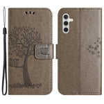 Wallet Case for Samsung Galaxy S23 FE Owl Tree Imprinted PU Leather Stand Phone Cover