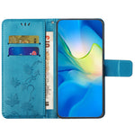 For Samsung Galaxy S23 FE PU Leather Wallet Phone Case Butterfly Flower Imprinted Stand Cover