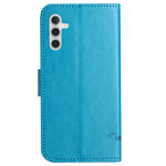 For Samsung Galaxy S23 FE PU Leather Wallet Phone Case Butterfly Flower Imprinted Stand Cover
