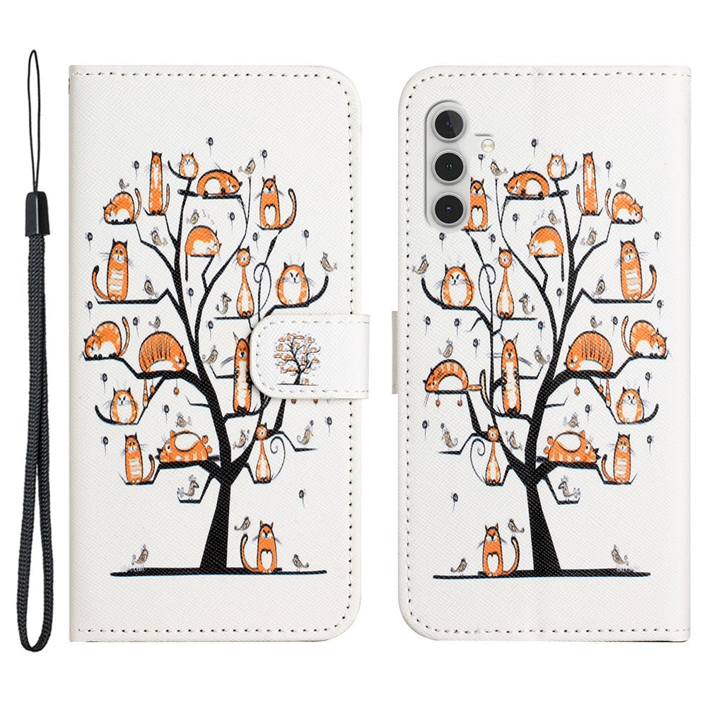 For Samsung Galaxy S23 FE 3D Pattern Printing Stand Cover PU Leather Wallet Phone Case