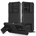 For Honor X7 Slide Camera Lid PC+TPU Cover Anti-drop Kickstand Phone Case