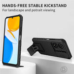 For Honor X7 Slide Camera Lid PC+TPU Cover Anti-drop Kickstand Phone Case