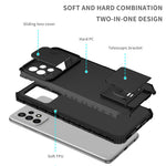 For Samsung Galaxy A52 4G / A52 5G / A52s 5G PC+TPU Kickstand Cover Slide Camera Lid Phone Case