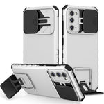 Samsung Galaxy S20 FE 4G / FE 5G / Lite / FE 2022 Skjutbart kameralock Bakstycke Stativ PC+TPU mobilskal