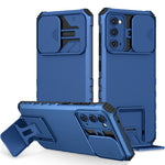 Samsung Galaxy S20 FE 4G / FE 5G / Lite / FE 2022 Skjutbart kameralock Bakstycke Stativ PC+TPU mobilskal