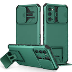 Samsung Galaxy S20 FE 4G / FE 5G / Lite / FE 2022 Skjutbart kameralock Bakstycke Stativ PC+TPU mobilskal