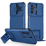 For Samsung Galaxy A23 4G / A23 5G (Global Version) Slide Camera Lid Phone Case PC+TPU Kickstand Cover