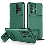 For Samsung Galaxy A23 4G / A23 5G (Global Version) Slide Camera Lid Phone Case PC+TPU Kickstand Cover