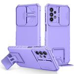 For Samsung Galaxy A23 4G / A23 5G (Global Version) Slide Camera Lid Phone Case PC+TPU Kickstand Cover