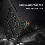 For Samsung Galaxy S22+ 5G Slide Lens Shield Anti-fall Cover Kickstand PC+TPU Phone Case