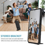 For Samsung Galaxy S22+ 5G Slide Lens Shield Anti-fall Cover Kickstand PC+TPU Phone Case
