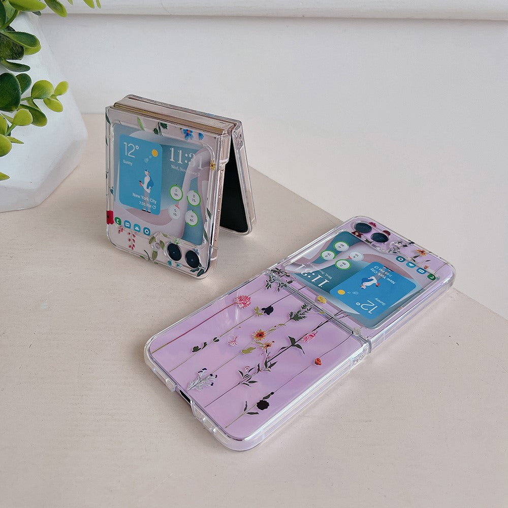 Hårdt PC-telefoncover til Samsung Galaxy Z Flip5 5G med mønstertryk, beskyttende telefoncover