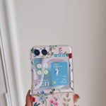 Hårdt PC-telefoncover til Samsung Galaxy Z Flip5 5G med mønstertryk, beskyttende telefoncover