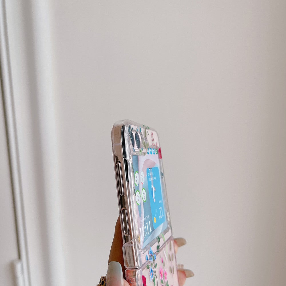 Hårdt PC-telefoncover til Samsung Galaxy Z Flip5 5G med mønstertryk, beskyttende telefoncover