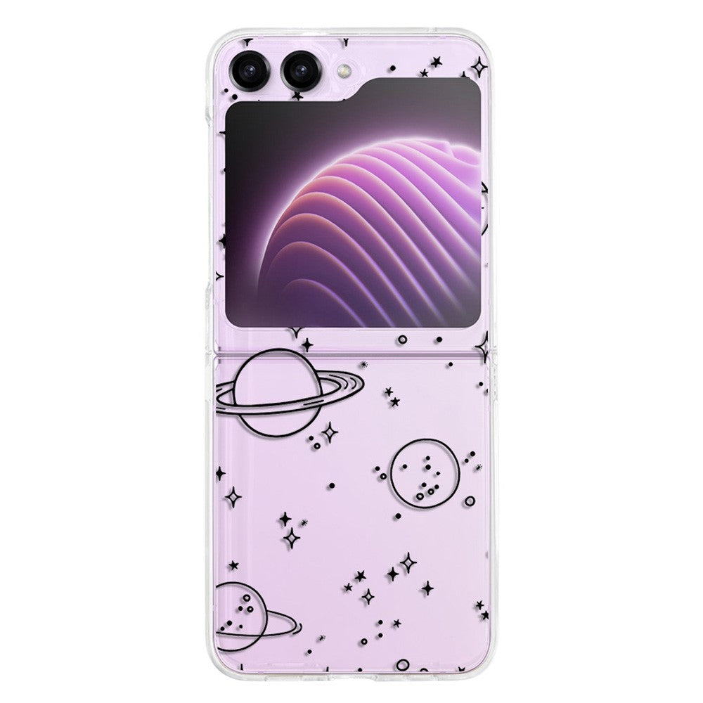 Hårdt PC-telefoncover til Samsung Galaxy Z Flip5 5G med mønstertryk, beskyttende telefoncover