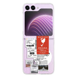Hårdt PC-telefoncover til Samsung Galaxy Z Flip5 5G med mønstertryk, beskyttende telefoncover